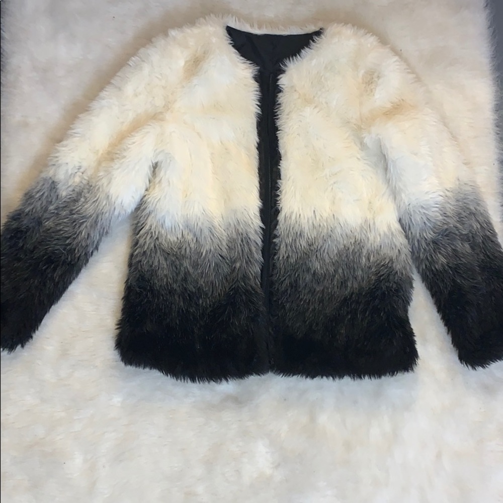 Faux Fur Ombré Coat